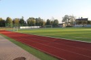 Bieżnia tartanowa na stadionie lekkoatletycznym