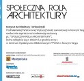 Og&oacute;lnopolska Konferencja Naukowa "Społeczna rola architektury" &ndash; 6-7 grudnia 2013 r