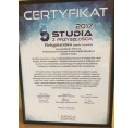 Certyfikat Jakości &bdquo;Studia z Przyszłością&rdquo; - 2017 dla kierunku Pielęgniarstwo
