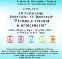 27.04.2020 r. - XII Konferencja Studenckich K&oacute;ł Naukowych 